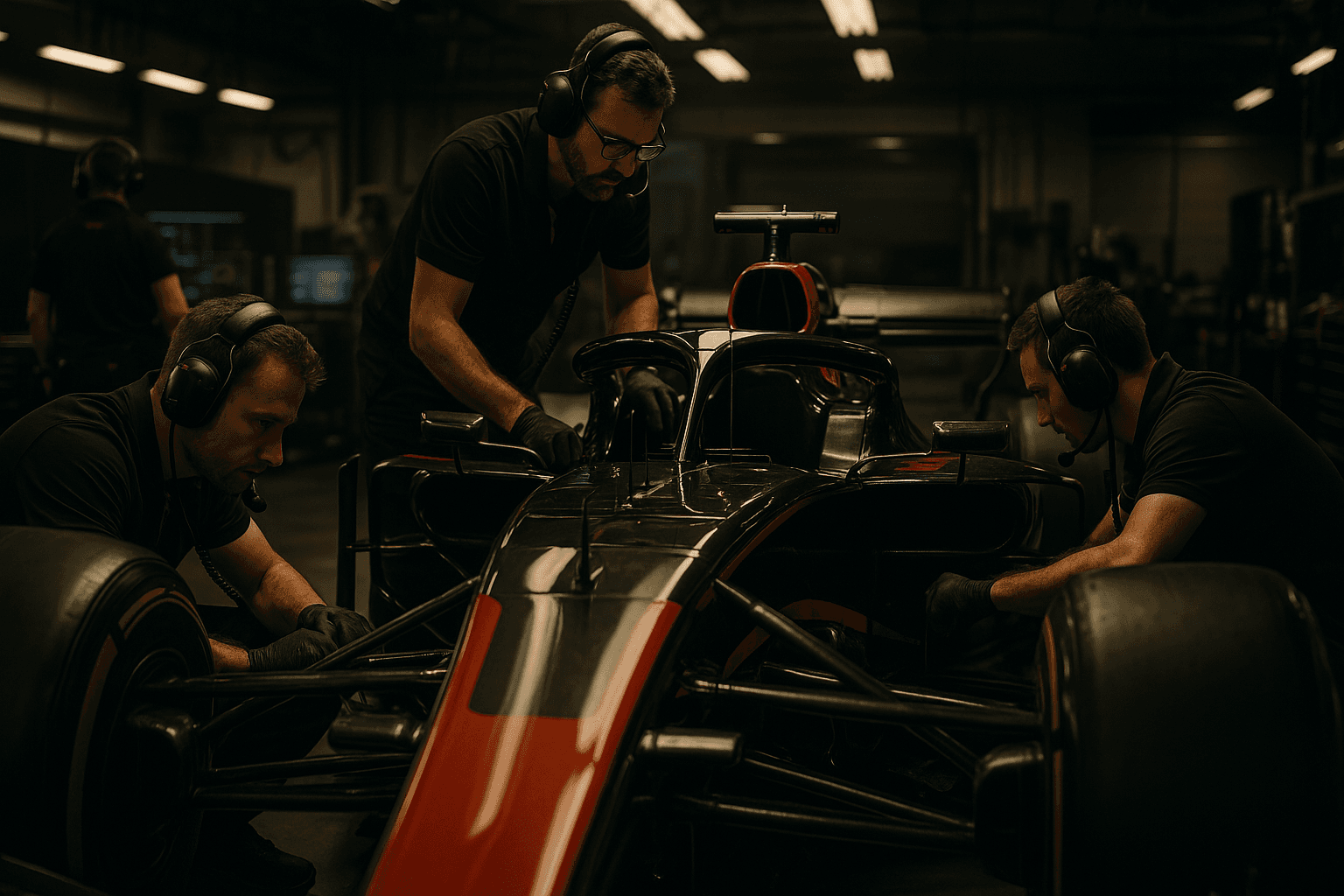 Formula 1 garage operations